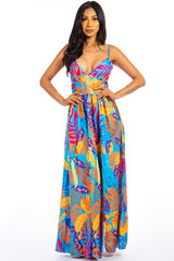 Blue Multi Sexy Maxi Dress king-general-store-5710.myshopify.com