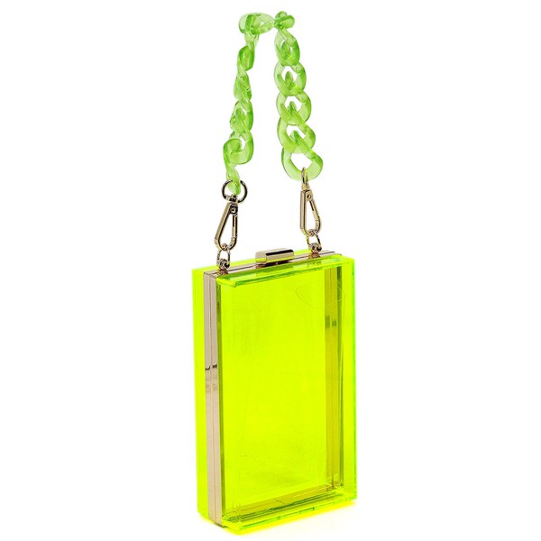 Acrylic Chain Handle See Thru Crossbody Clutch king-general-store-5710.myshopify.com