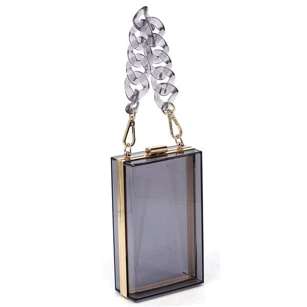 Acrylic Chain Handle See Thru Crossbody Clutch king-general-store-5710.myshopify.com