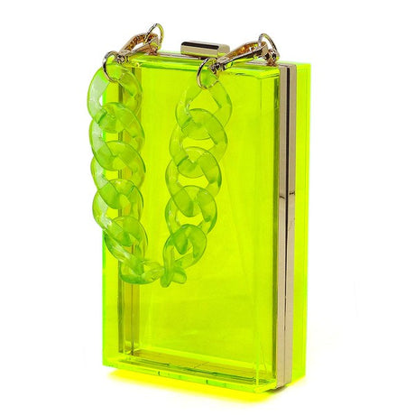 Acrylic Chain Handle See Thru Crossbody Clutch king-general-store-5710.myshopify.com