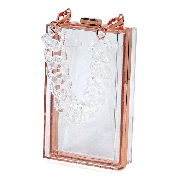 Acrylic Chain Handle See Thru Crossbody Clutch king-general-store-5710.myshopify.com