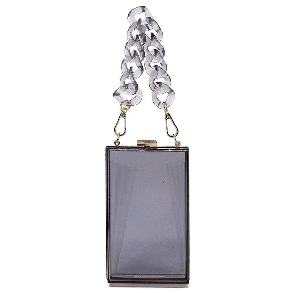 Acrylic Chain Handle See Thru Crossbody Clutch king-general-store-5710.myshopify.com