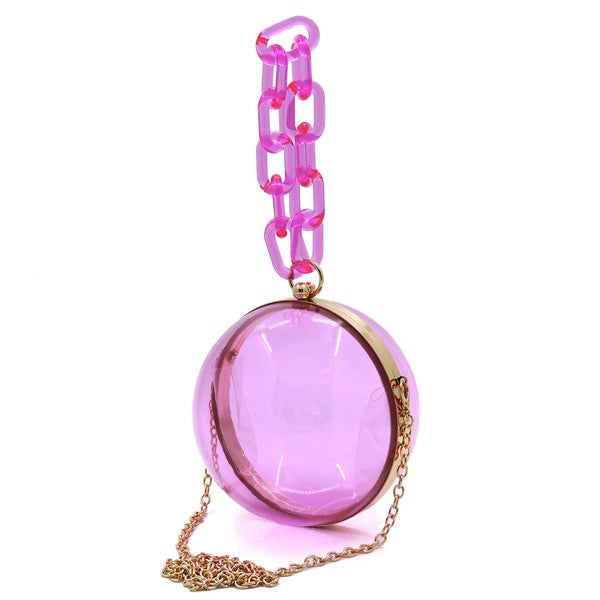 Acrylic Chain Handle See Thru Ball Crossbody Bag king-general-store-5710.myshopify.com