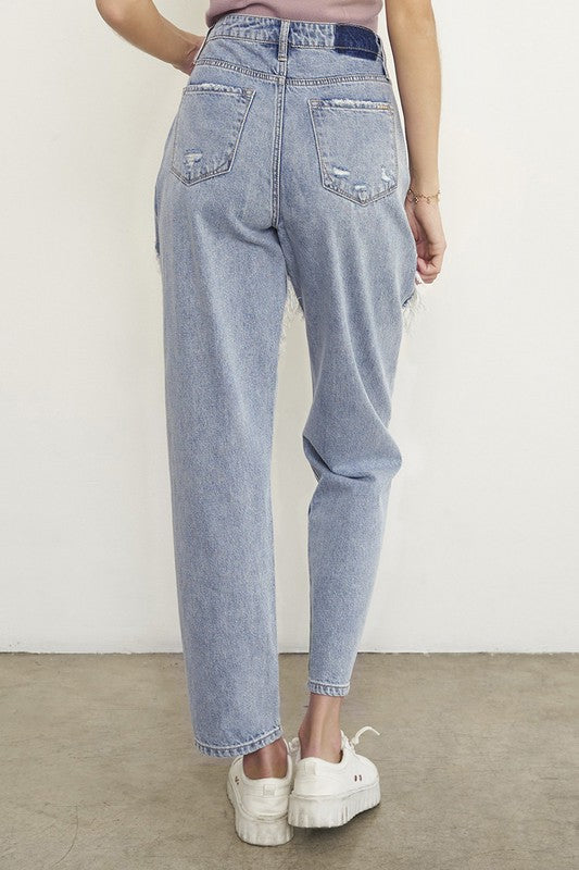 Light Wash HIgh Rise Straight Jeans