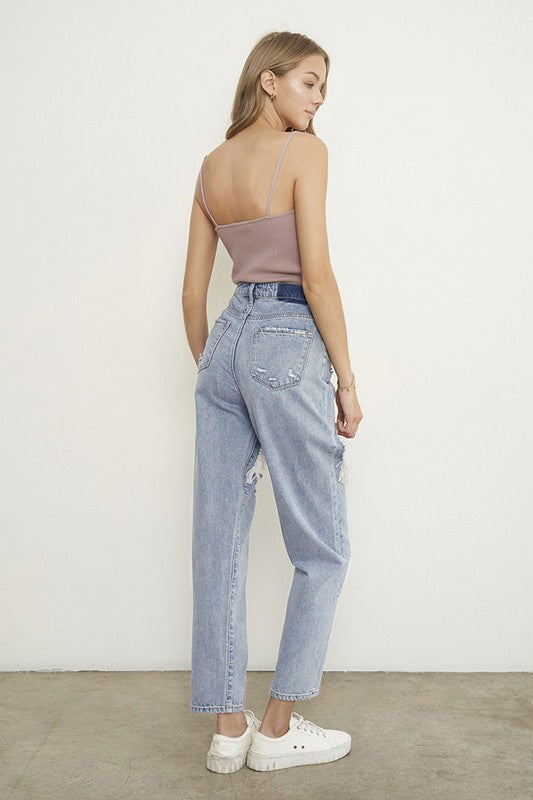 Light Wash HIgh Rise Straight Jeans