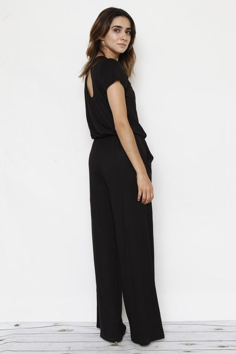 Short Sleeve Jumpsuit with Pocket
