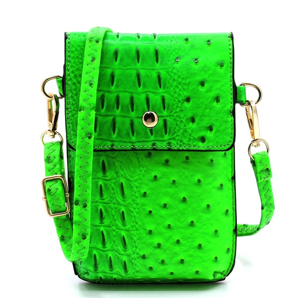 Ostrich Croc Crossbody Cell Phone Case king-general-store-5710.myshopify.com