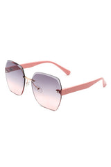 Oversize Square Geometric Rimless Sunglasses king-general-store-5710.myshopify.com