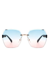 Oversize Square Geometric Rimless Sunglasses king-general-store-5710.myshopify.com