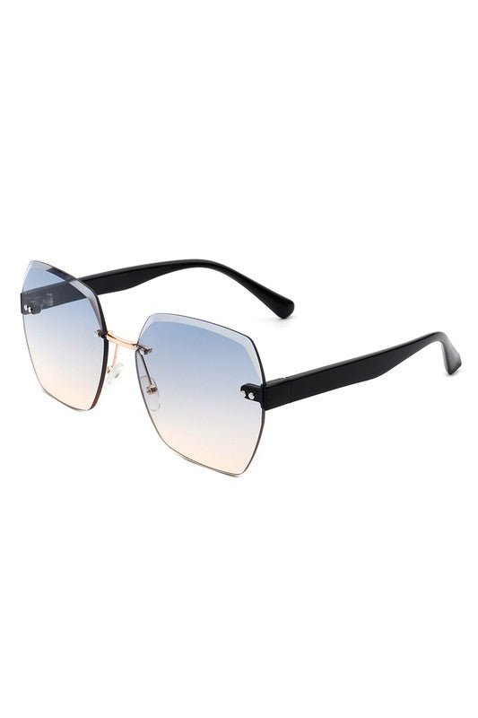 Oversize Square Geometric Rimless Sunglasses king-general-store-5710.myshopify.com