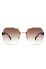 Oversize Square Geometric Rimless Sunglasses king-general-store-5710.myshopify.com