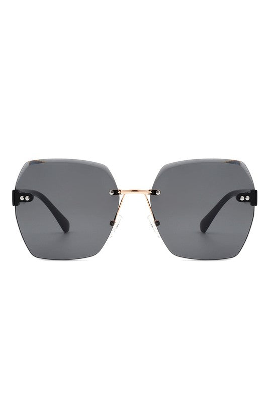 Oversize Square Geometric Rimless Sunglasses king-general-store-5710.myshopify.com