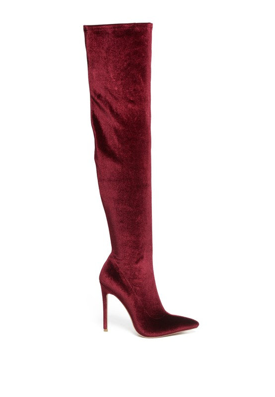 MADMAN STRETCH HIGH HEEL VELVET BOOT king-general-store-5710.myshopify.com