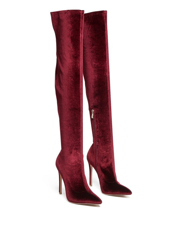 MADMAN STRETCH HIGH HEEL VELVET BOOT king-general-store-5710.myshopify.com