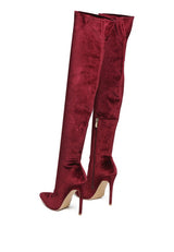 MADMAN STRETCH HIGH HEEL VELVET BOOT king-general-store-5710.myshopify.com