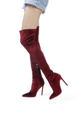 MADMAN STRETCH HIGH HEEL VELVET BOOT king-general-store-5710.myshopify.com