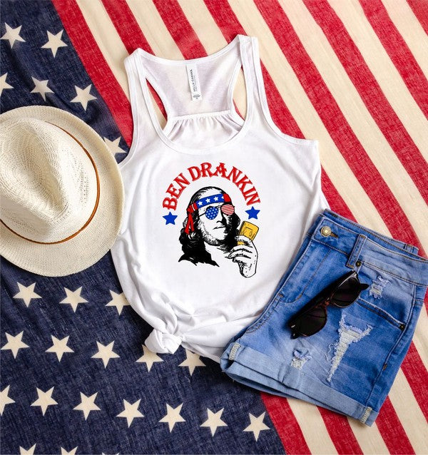 Ben Drankin Patriotic Flowy Tank king-general-store-5710.myshopify.com