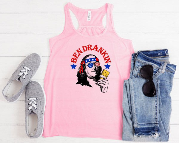 Ben Drankin Patriotic Flowy Tank king-general-store-5710.myshopify.com