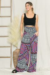 Bohemian Smocked Wide Leg Pants king-general-store-5710.myshopify.com