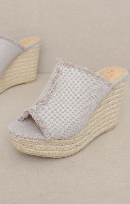 OASIS SOCIETY Bliss - Distressed Linen Wedge king-general-store-5710.myshopify.com