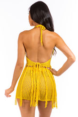 Yellow Beach Style Crochet Set king-general-store-5710.myshopify.com