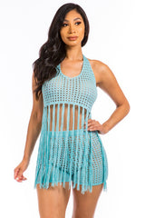 Teal Beach Style Crochet Set king-general-store-5710.myshopify.com