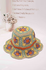 Packable crochet granny square bucket hat king-general-store-5710.myshopify.com