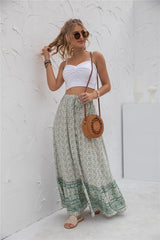 Casual Print Maxi Skirt