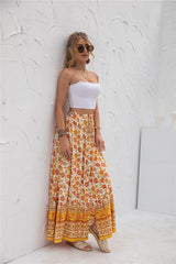 Casual Print Maxi Skirt