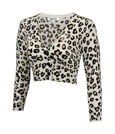 Cropped Bolero Leopard Print Sweater Cardigan king-general-store-5710.myshopify.com