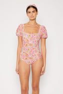 Marina West Swim Floral Puff Sleeve One-Piece