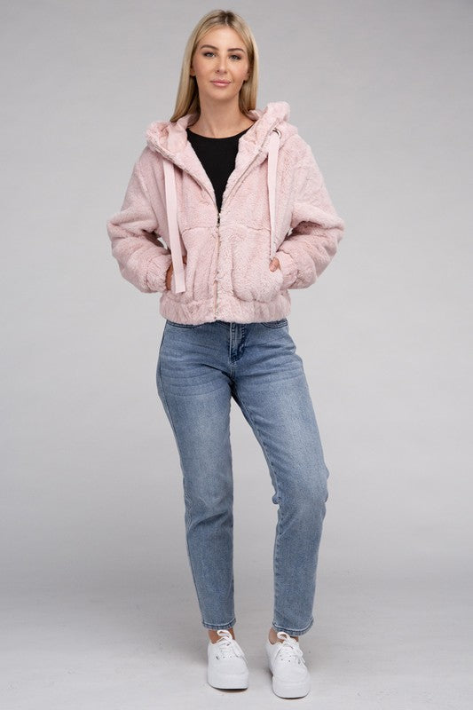 Fluffy Zip-Up Teddy Hoodie king-general-store-5710.myshopify.com