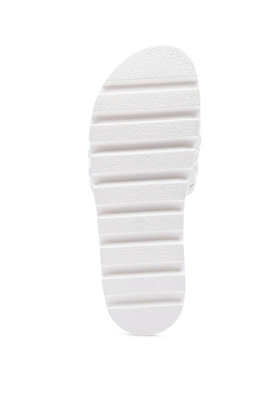 SUNDAE PLATFORM SLIDES WITH WOVEN TEXTURED STRAPS king-general-store-5710.myshopify.com