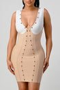 Stunning Beads Contrast Color Sexy Bandage Mini Dress king-general-store-5710.myshopify.com