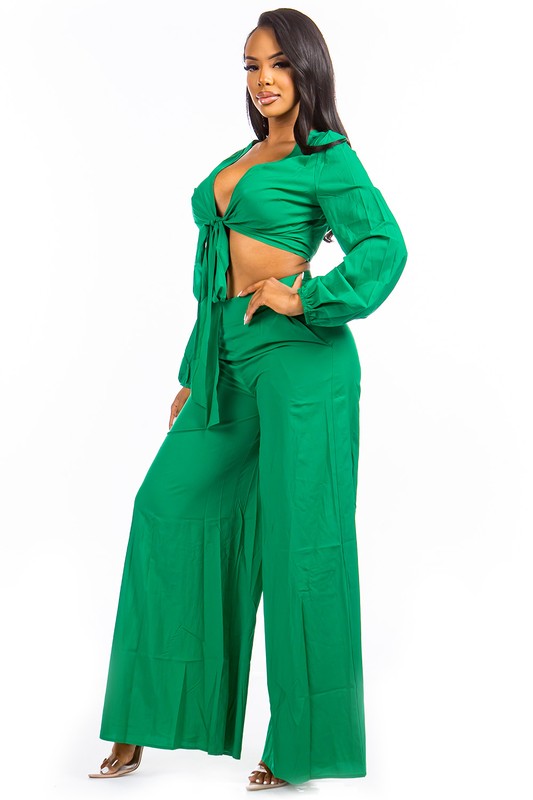 Deep-V Crop Top Pant Set king-general-store-5710.myshopify.com