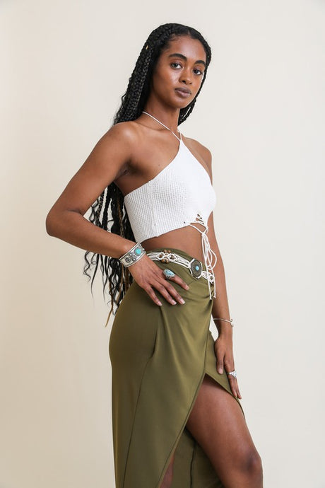 Lace-Up Halter Knit Bralette king-general-store-5710.myshopify.com