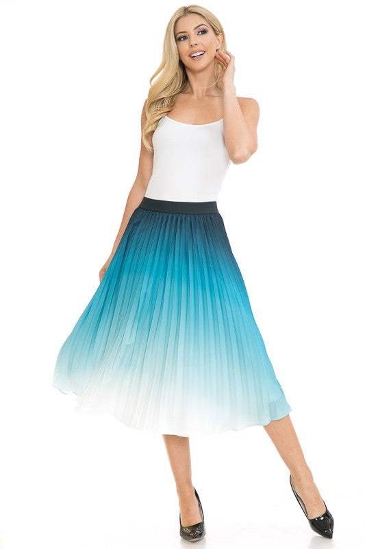 High Waist Pleated A-Line Swing