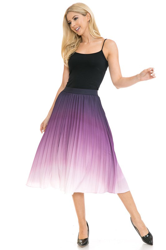 High Waist Pleated A-Line Swing