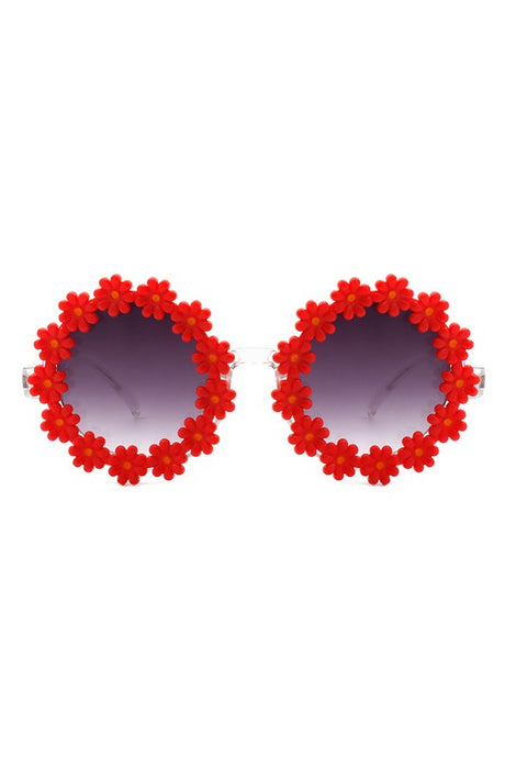 Round Daisy Flower Shape Circle Floral Sunglasses king-general-store-5710.myshopify.com