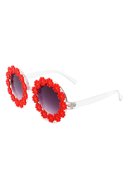 Round Daisy Flower Shape Circle Floral Sunglasses king-general-store-5710.myshopify.com