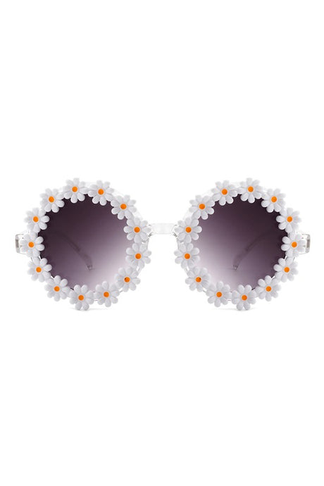 Round Daisy Flower Shape Circle Floral Sunglasses king-general-store-5710.myshopify.com