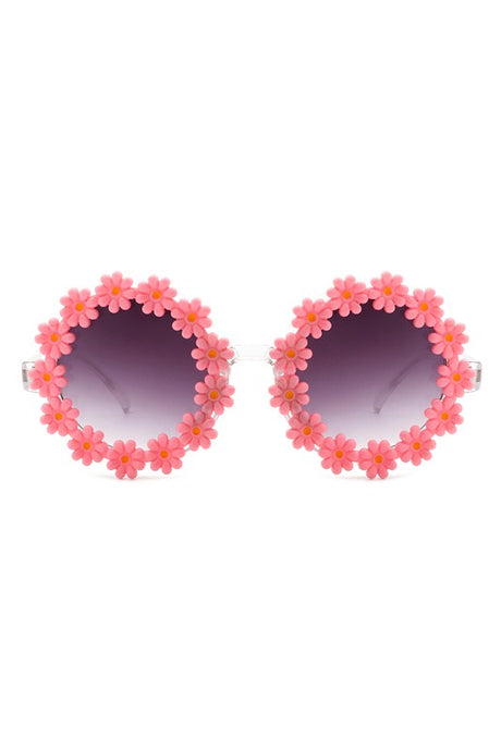 Round Daisy Flower Shape Circle Floral Sunglasses king-general-store-5710.myshopify.com