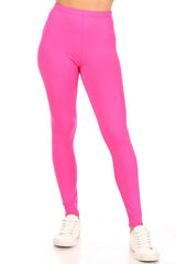 Solid high rise fitted leggings king-general-store-5710.myshopify.com