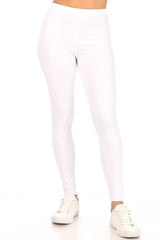 Solid high rise fitted leggings king-general-store-5710.myshopify.com