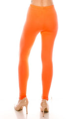 Solid high rise fitted leggings king-general-store-5710.myshopify.com