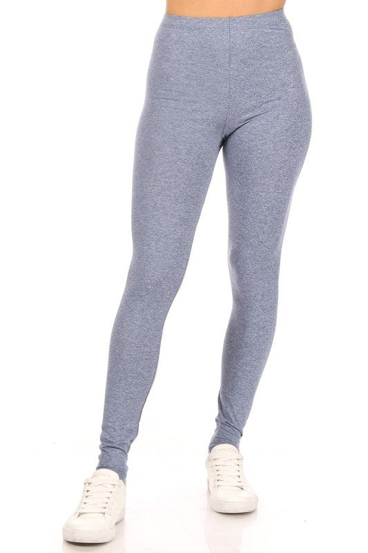 Solid high rise fitted leggings king-general-store-5710.myshopify.com