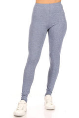 Solid high rise fitted leggings king-general-store-5710.myshopify.com