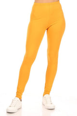 Solid high rise fitted leggings king-general-store-5710.myshopify.com