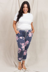 Floral Drawstring Jogger king-general-store-5710.myshopify.com