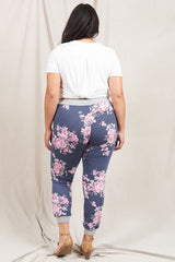 Floral Drawstring Jogger king-general-store-5710.myshopify.com